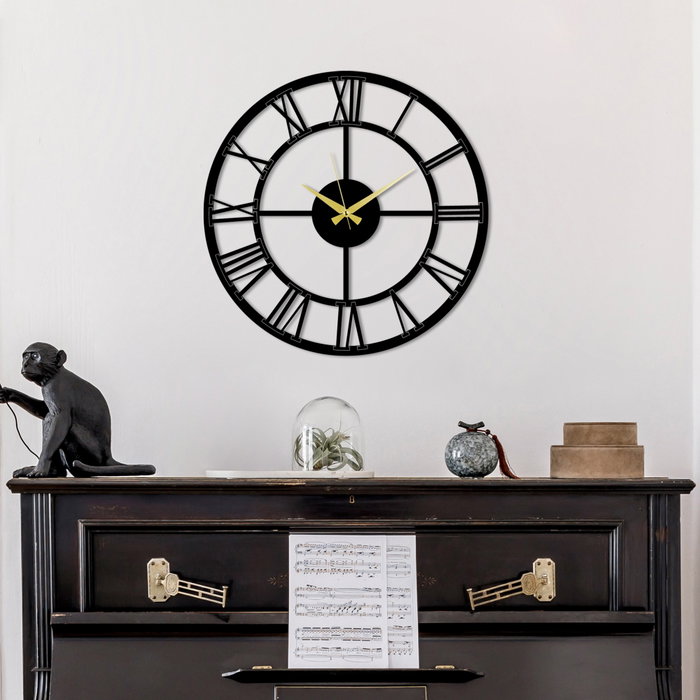 Wallity Pari Reloj de Pared Decorativo de Metal Negro Wallity Pari Reloj de Pared Decorativo de Metal Negro